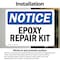Signmission Epoxy Repair Kit, 7 in W x Rectangle, Vinyl Decal OS-2PACK-NS-D-57-L-12116 - alternate 5